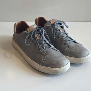 Olukai Lae'ahi Li 'Ili Men's Marbled Gray Leather Lace Up Sneakers US 10